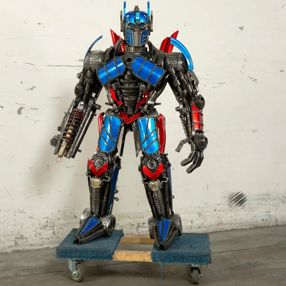 55" Optimus Prime Inspired Recycled Metal Art Sculpture 1