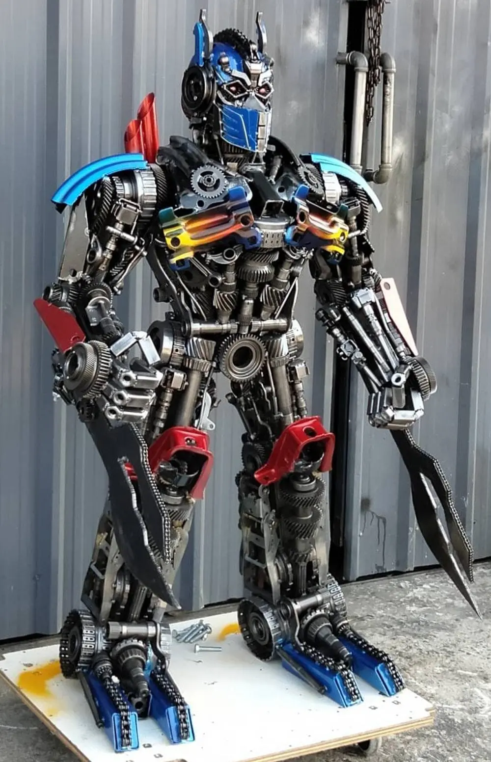 55" Optimus Prime Inspired Recycled Metal Art Sculpture 1