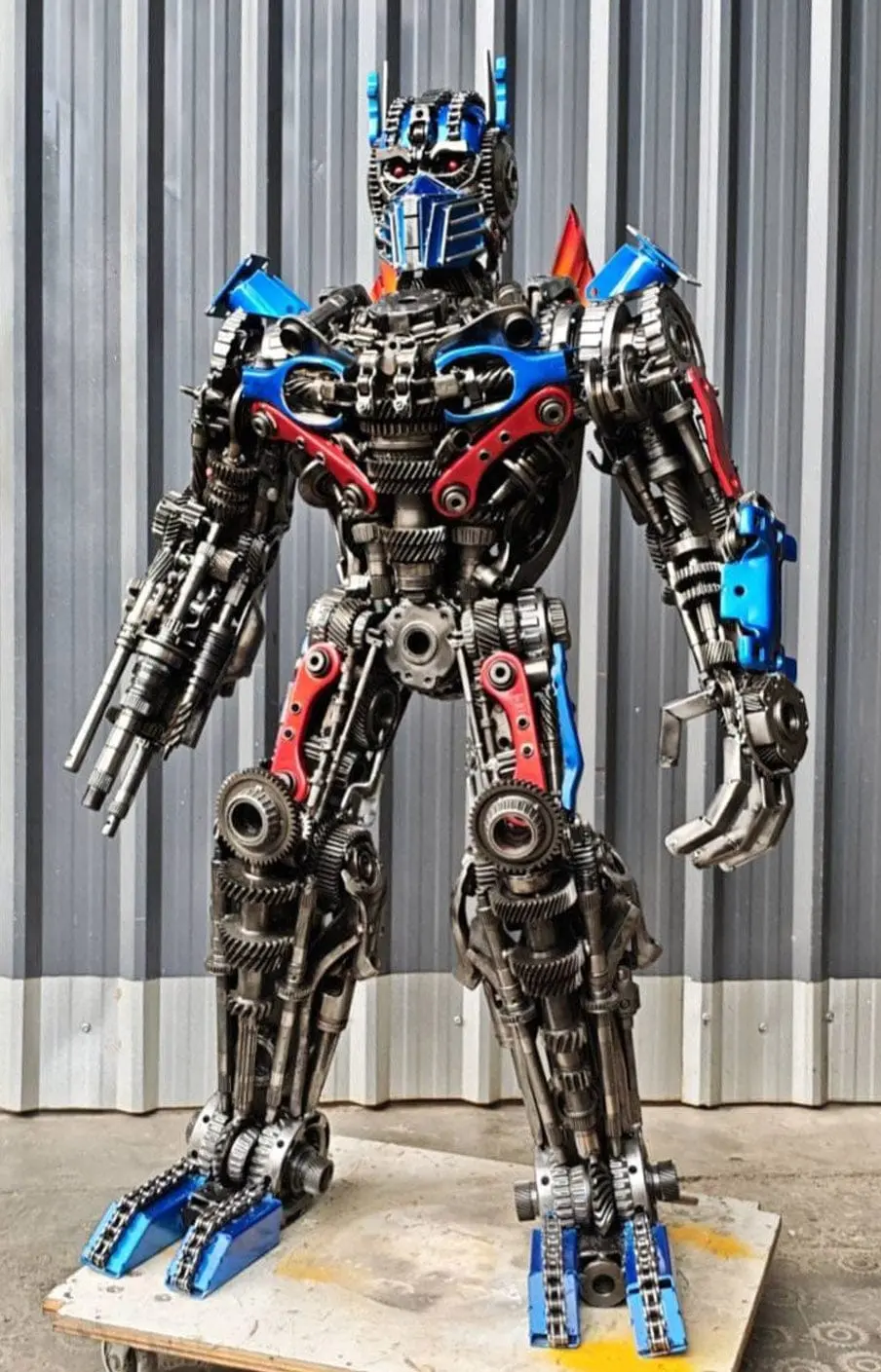 55" Optimus Prime Inspired Recycled Metal Art Sculpture 1