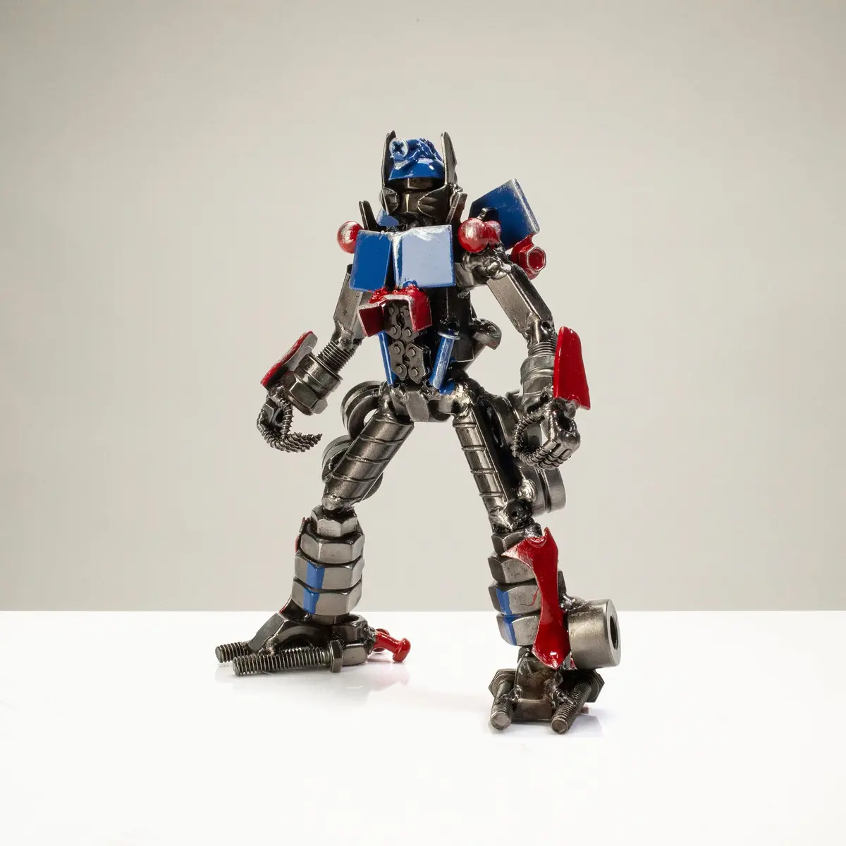 7" Optimus Prime Inspired Recycled Metal Sculpture 1