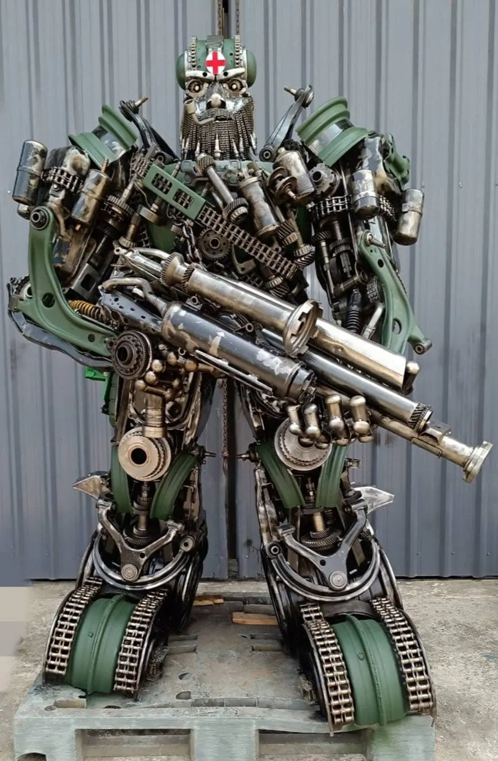 79" Hound Inspired Recycled Metal Art Sculpture 1