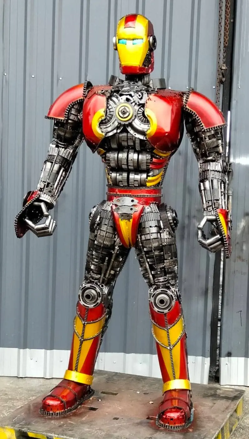 79" Iron Man Inspired Recycled Metal Art Sculpture 1