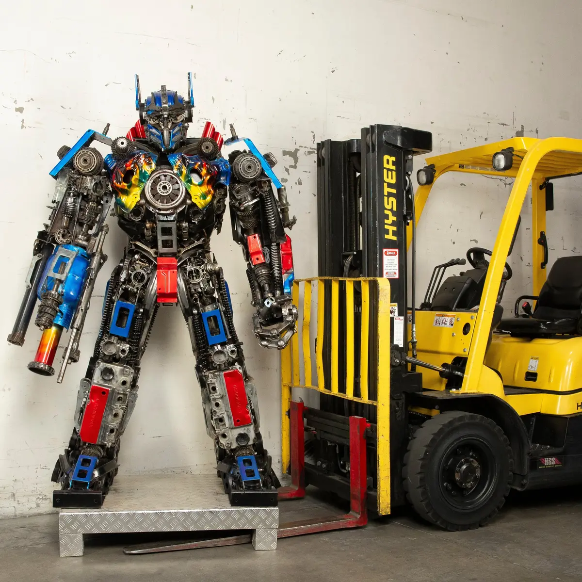 79" Optimus Prime Inspired Recycled Metal Art Sculpture 1