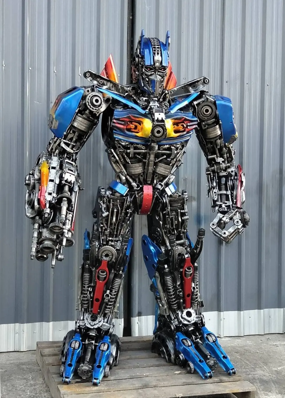 79" Optimus Prime Inspired Recycled Metal Art Sculpture 1