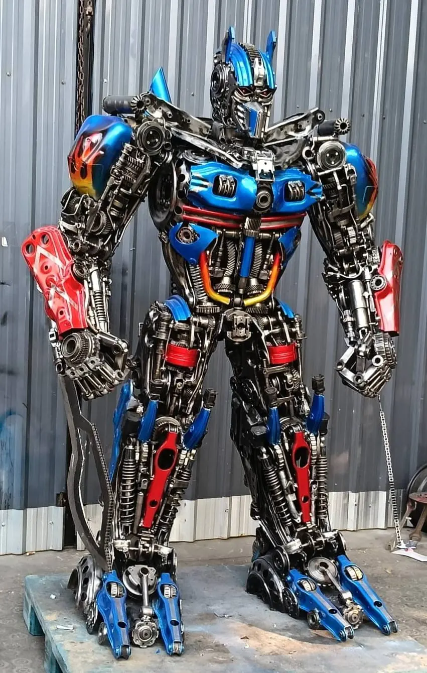 79" Optimus Prime Inspired Recycled Metal Art Sculpture 1