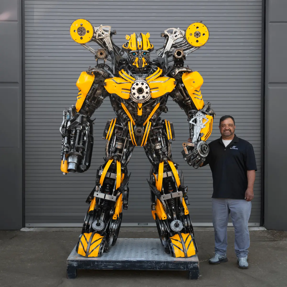 91" Bumblebee Inspired Recycled Metal Art Sculpture 1