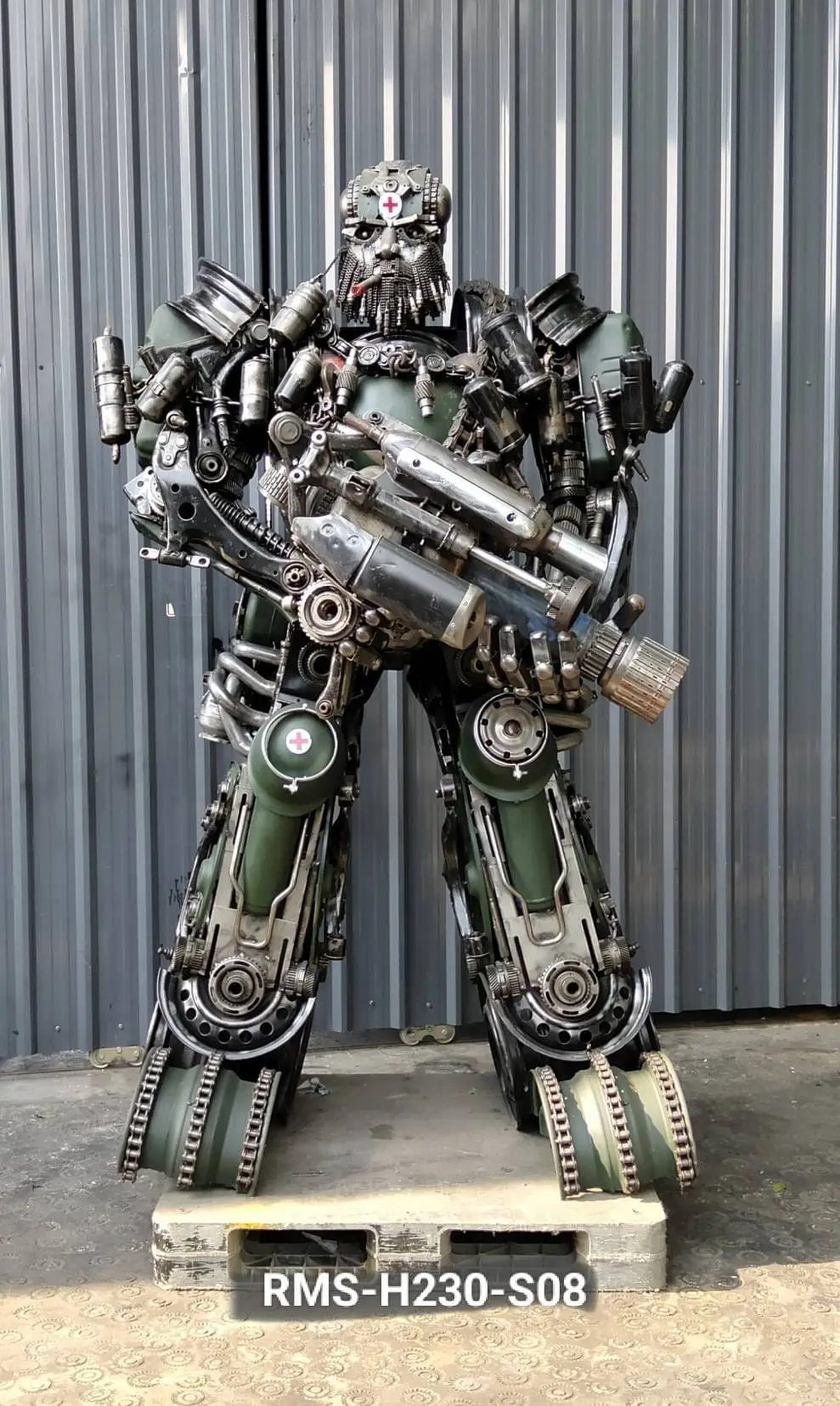 91" Hound Inspired Recycled Metal Art Sculpture 1