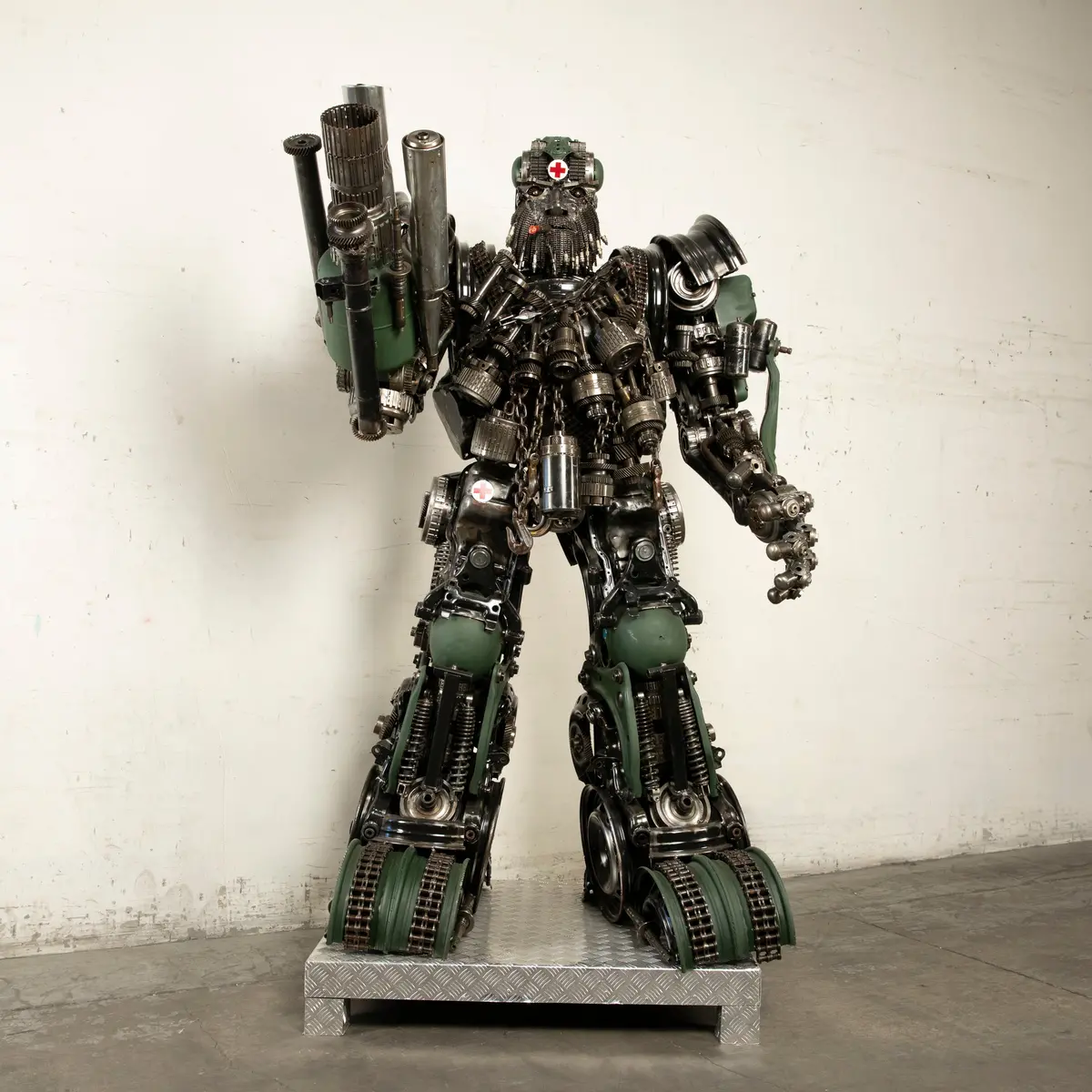 91" Hound Inspired Recycled Metal Art Sculpture 1