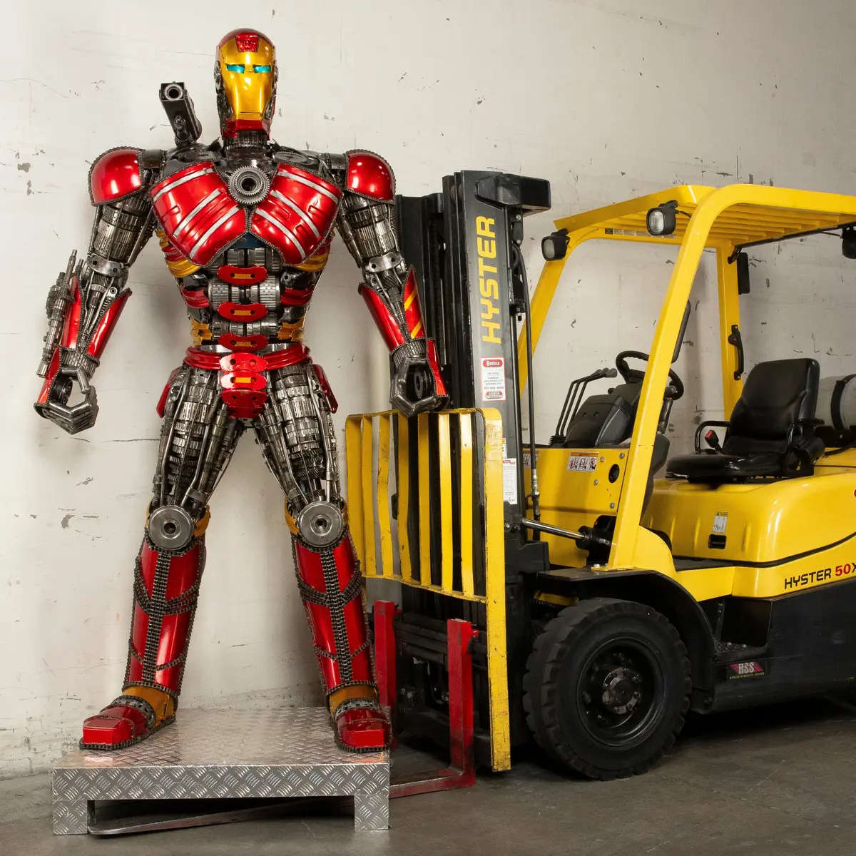 91" Iron Man Inspired Recycled Metal Art Sculpture 1