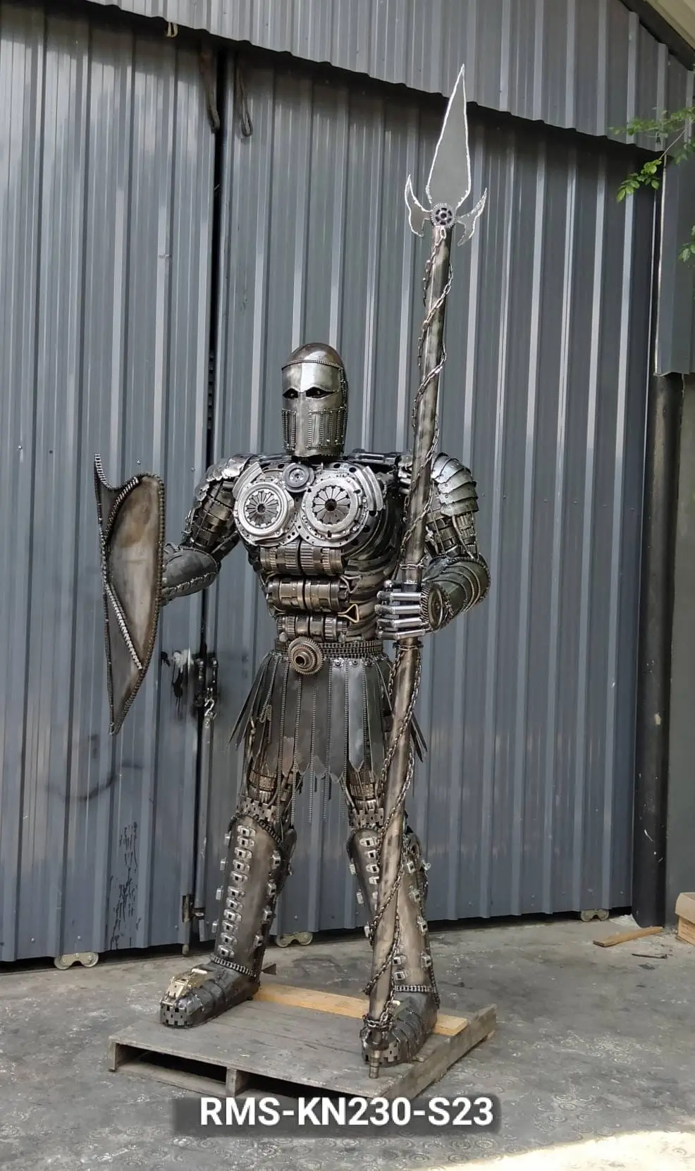 91" Knight Inspired Recycled Metal Art Sculpture 1