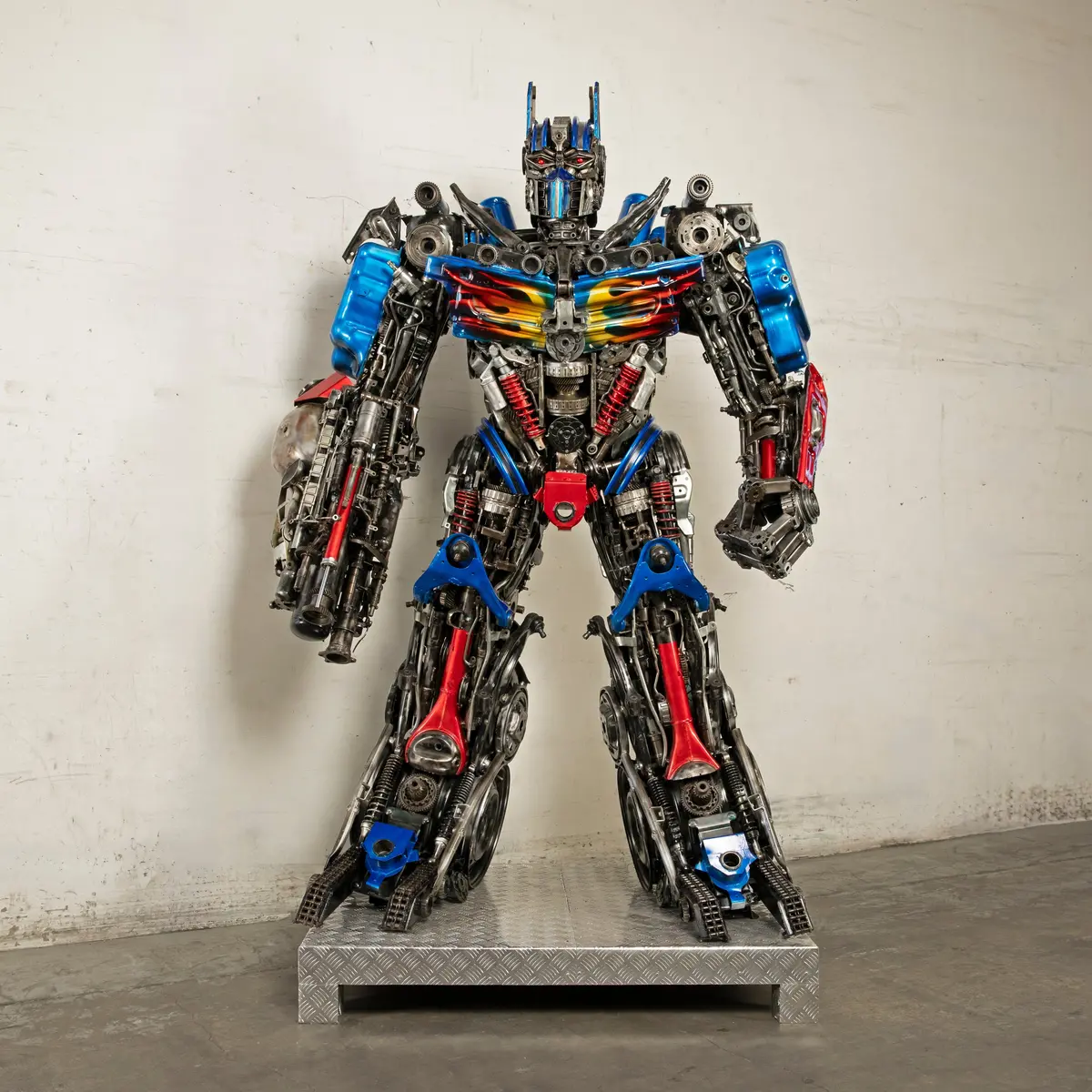 91" Optimus Prime Inspired Recycled Metal Art Sculpture 1