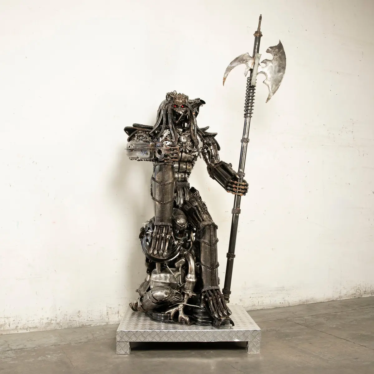 91" Predator Inspired Recycled Metal Art Sculpture 1