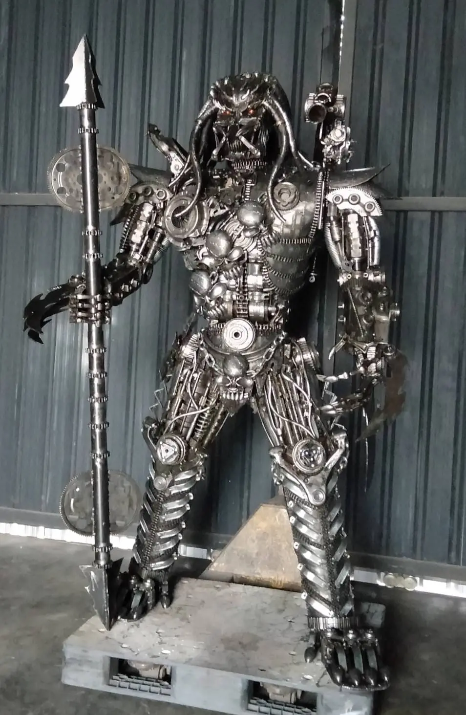 91" Predator Inspired Recycled Metal Art Sculpture 1