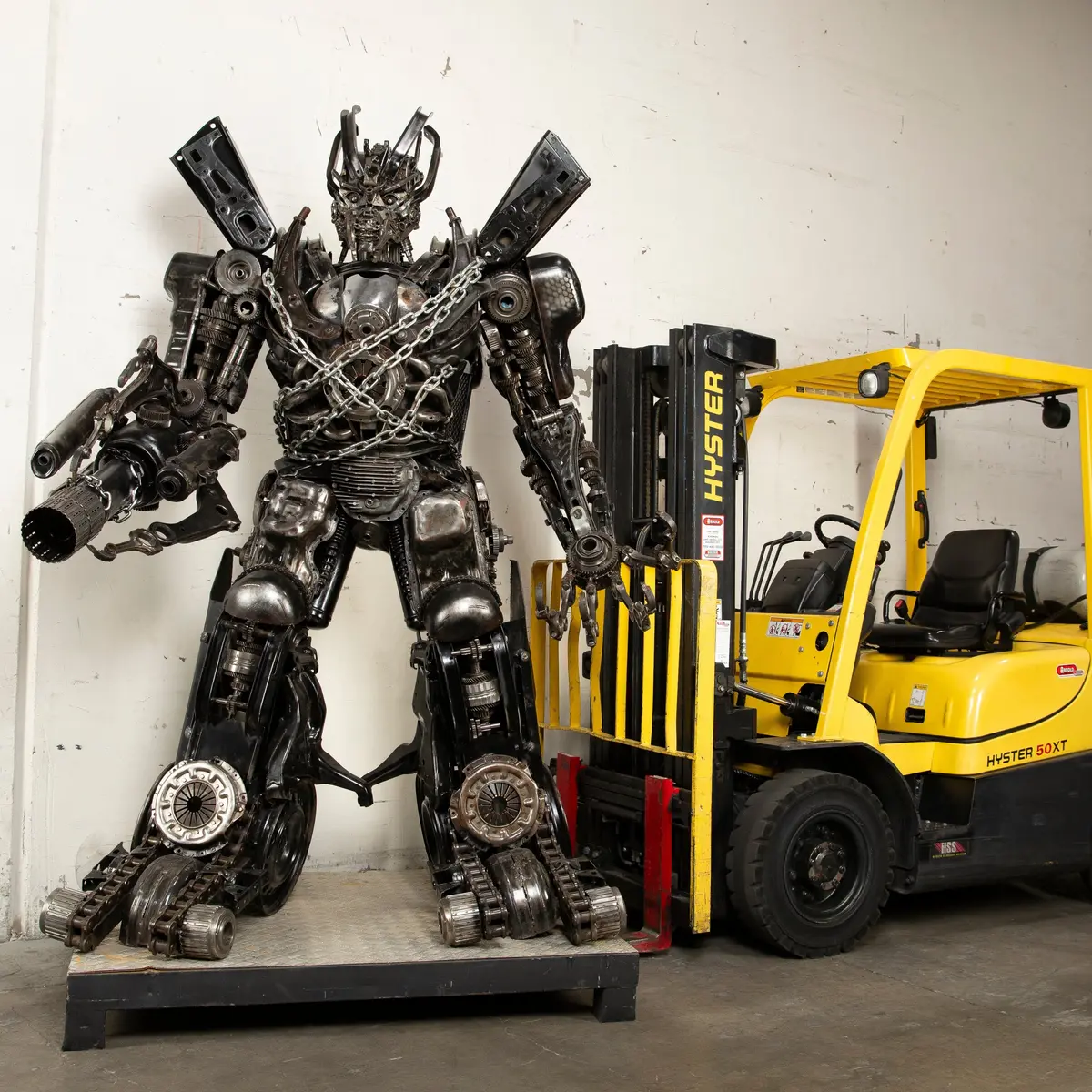 97" Megatron Inspired Recycled Metal Art Sculpture 1