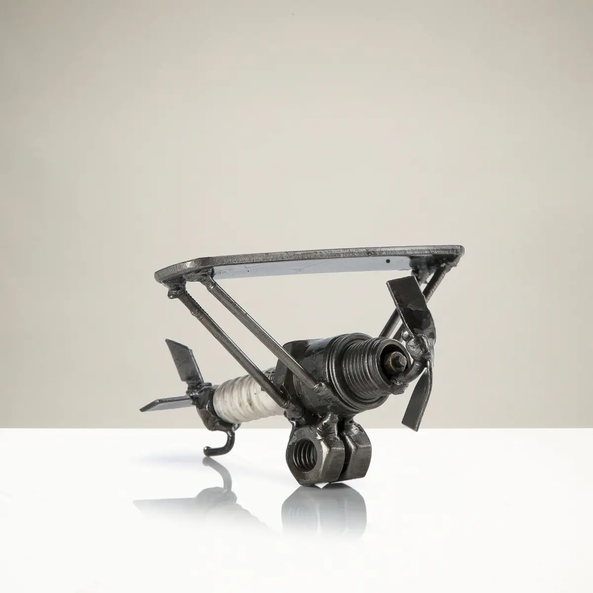 Airplane Inspired Recycled Metal Sculpture 1