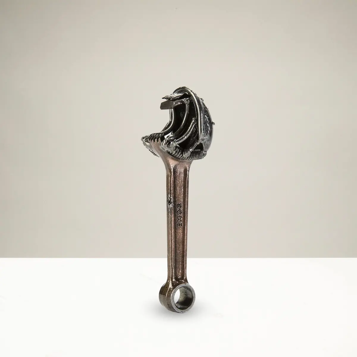 Alien Inspired Bottle Opener Recycled Metal Sculpture 1
