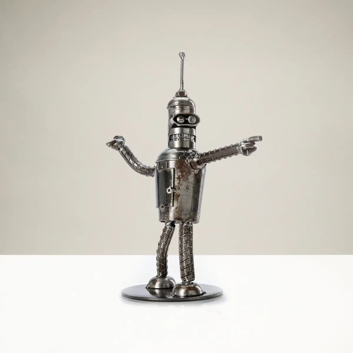 Bender Inspired Recycled Metal Sculpture 1