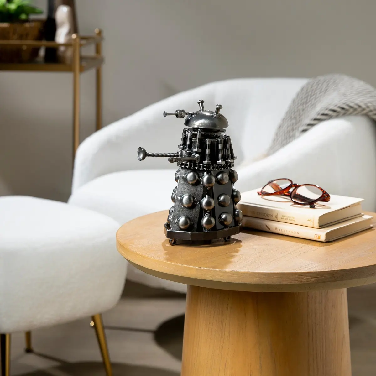 Big Dalek Inspired Recycled Metal Sculpture 2