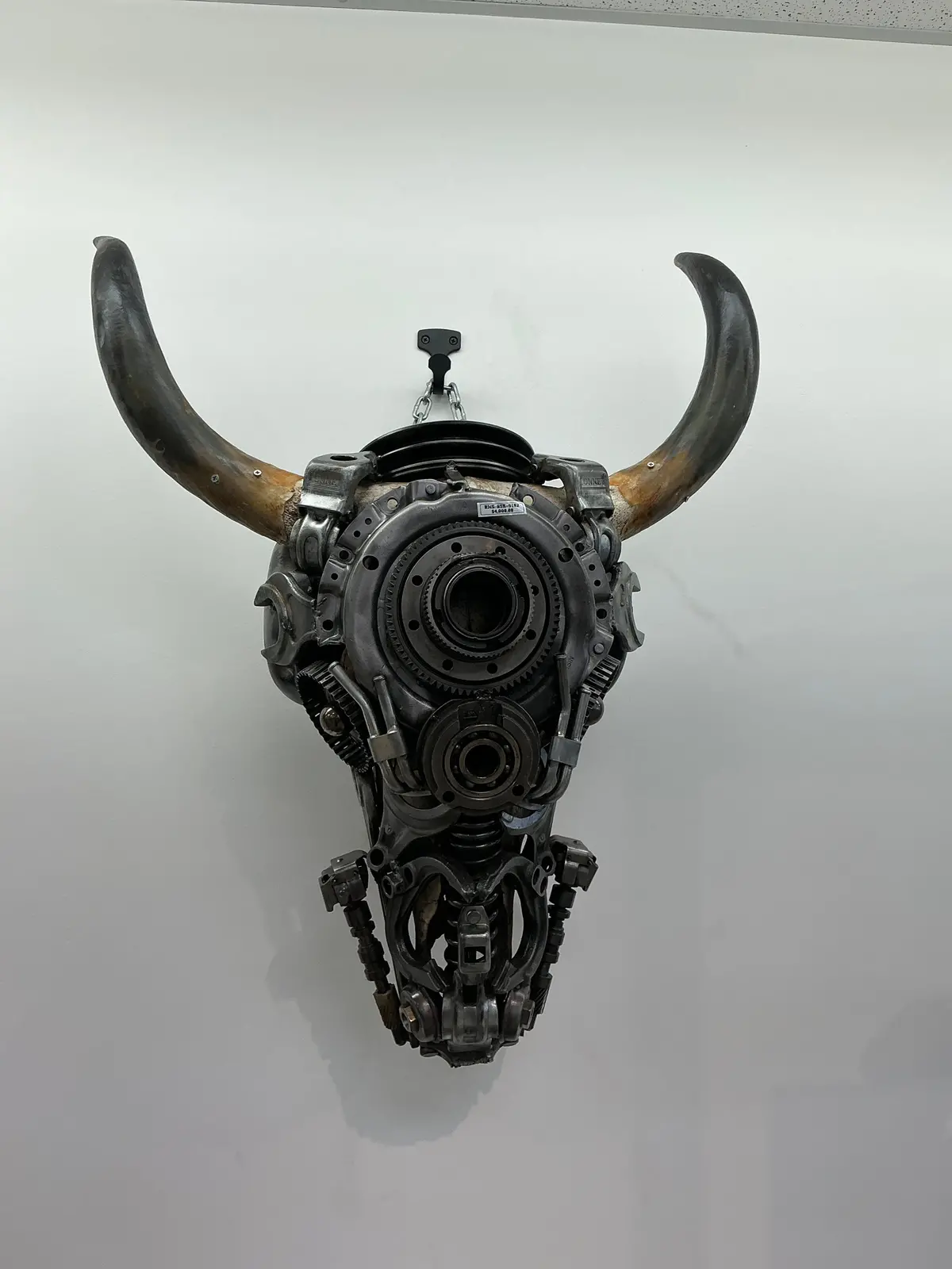 Bull Skull Recycled Metal Art Sculpture 1