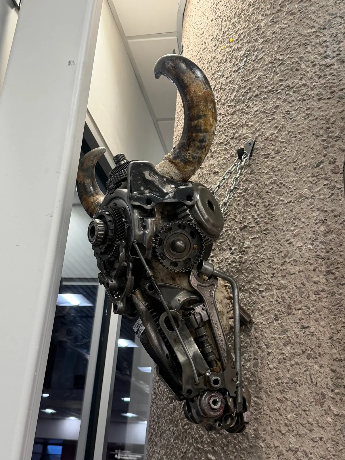 Bull Skull Recycled Metal Art Sculpture 1