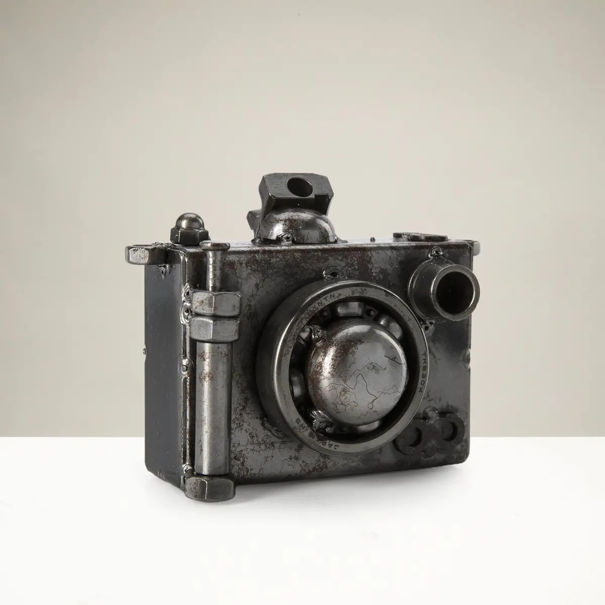 Camera Inspired Recycled Metal Sculpture 1