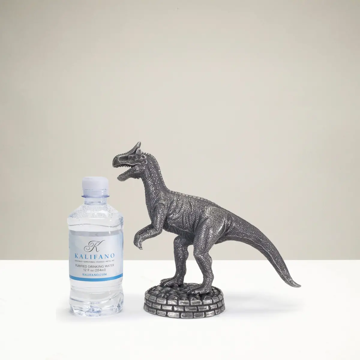 Cryolophosaurus Dinosaur Stainless Steel Hand Made Carving 1