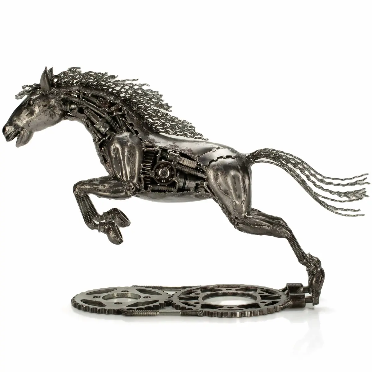 Running Horse Inspired Recycled Metal Art Sculpture 1