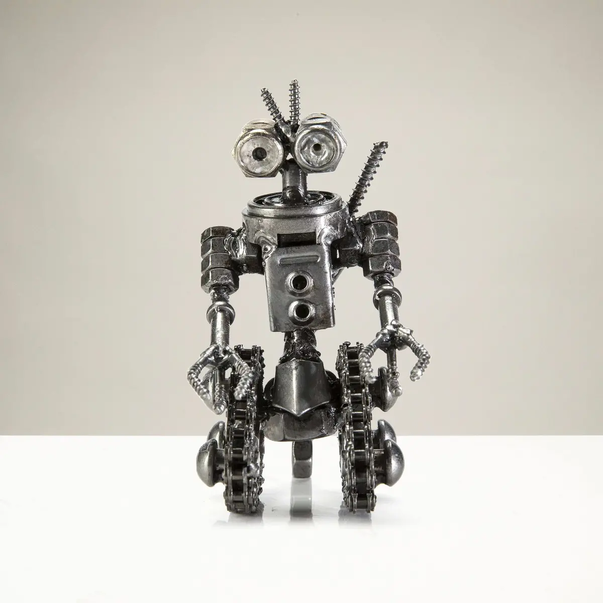 Johnny-5 Inspired Recycled Metal Sculpture 1