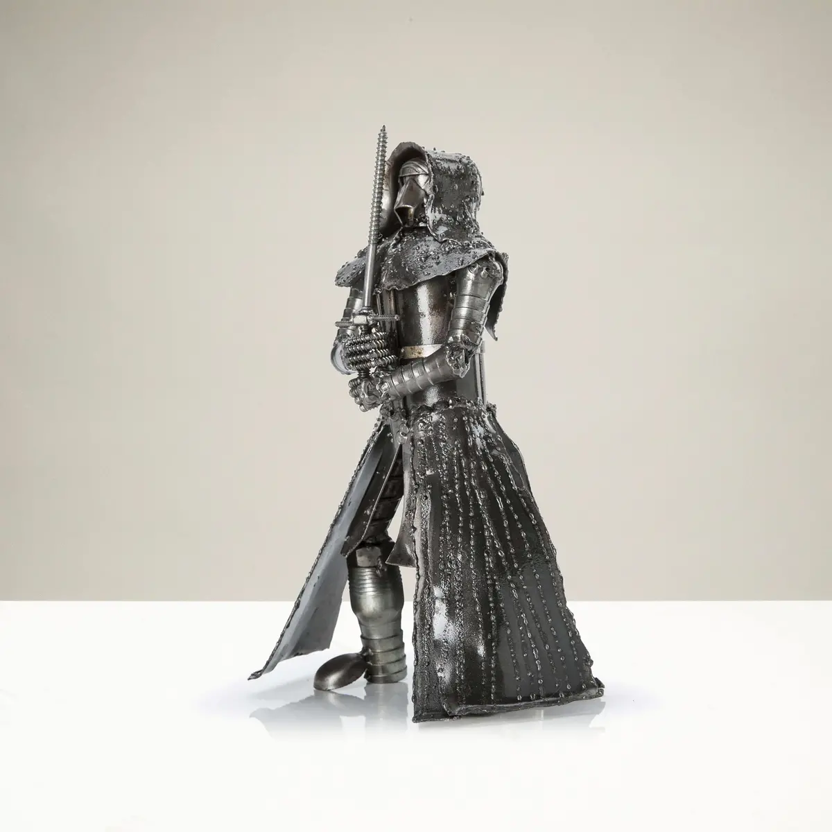 Kylo Ren With Sword Inspired Recycled Metal Sculpture 1