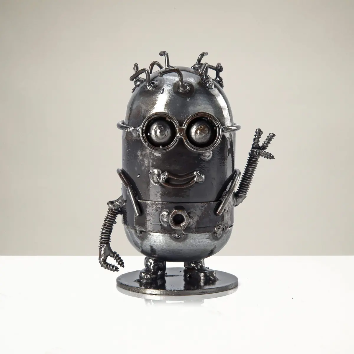 Minion Victory Inspired Recycled Metal Sculpture 1