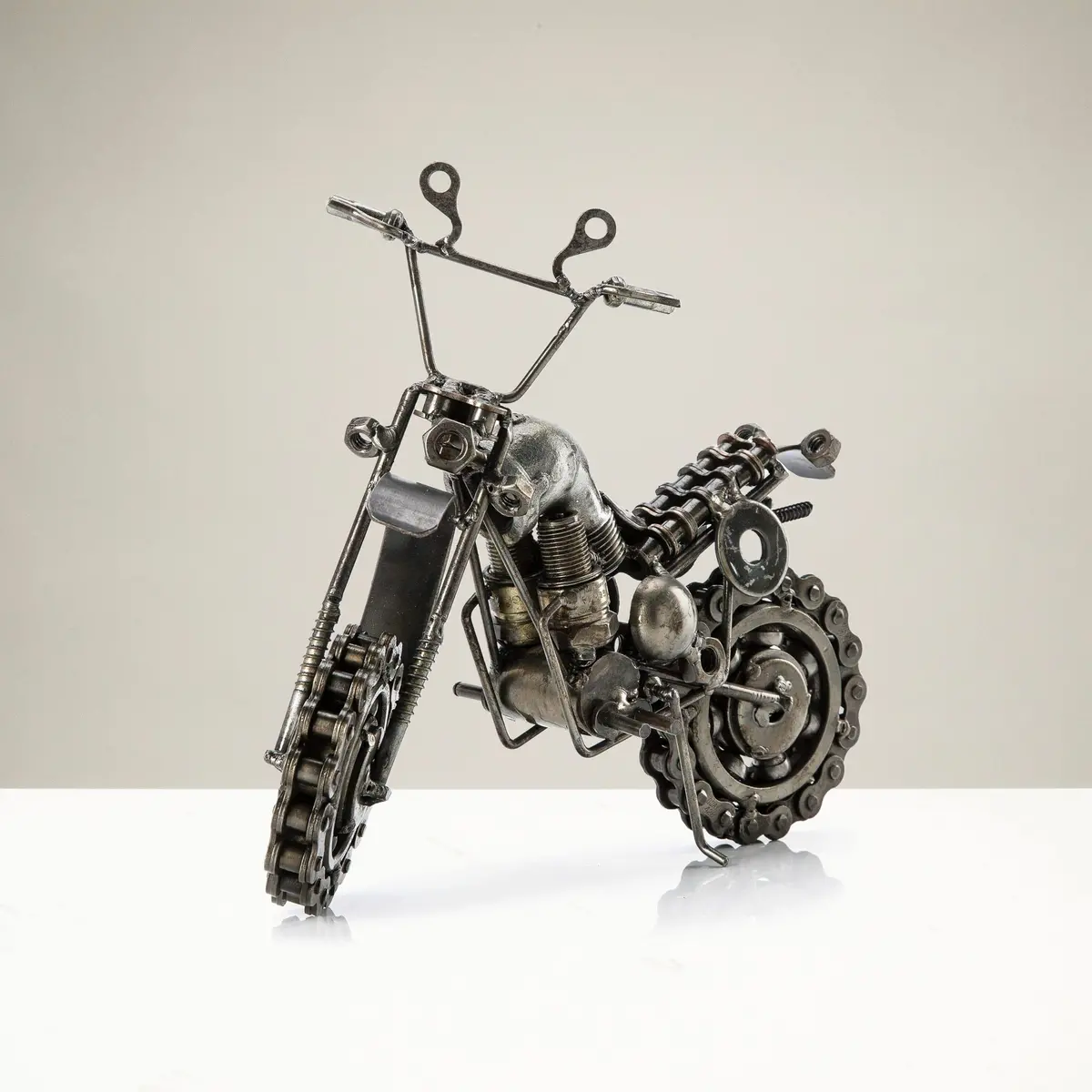 Motocross Inspired Recycled Metal Sculpture 1