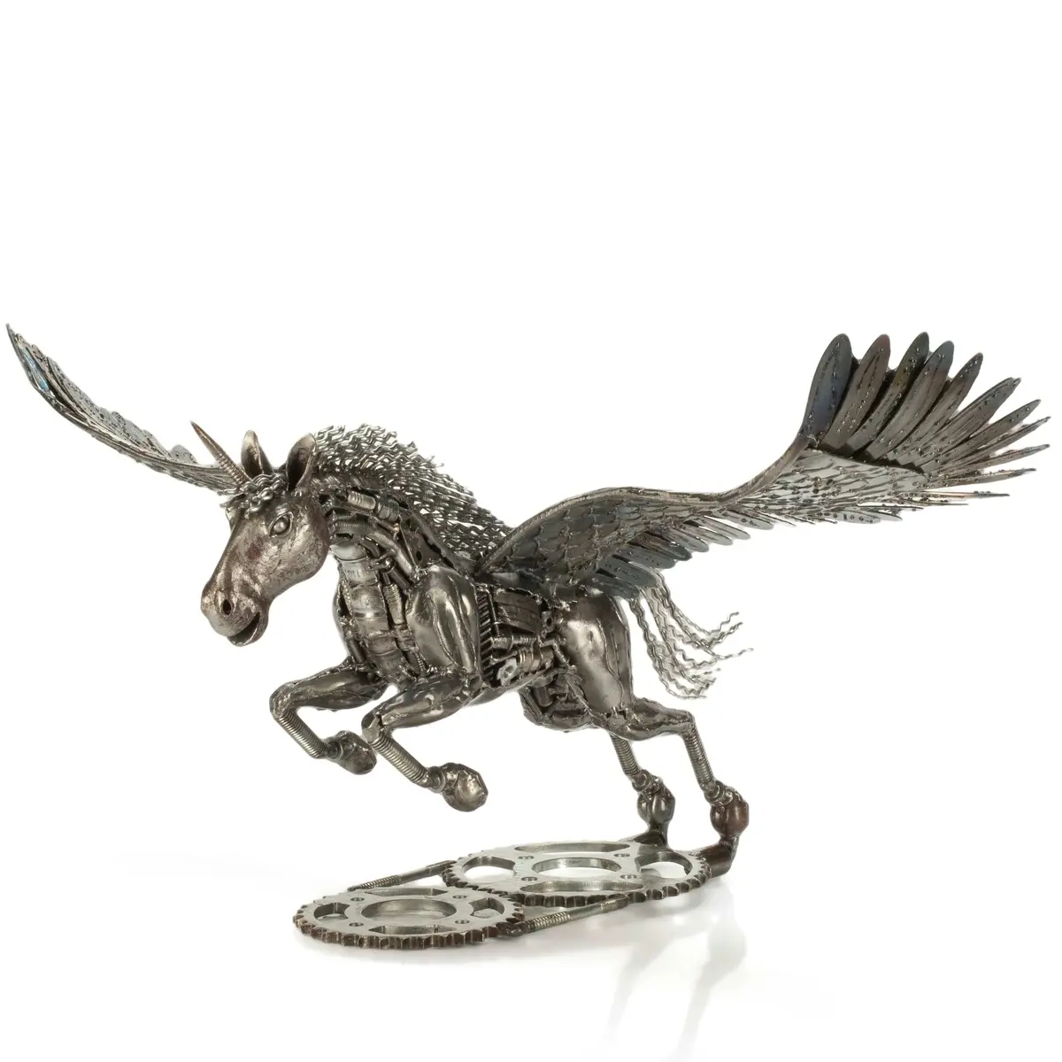 Pegasus Inspired Recycled Metal Art Sculpture 1