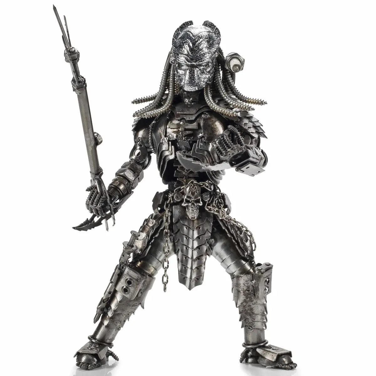 Predator With Brass Inspired Recycled Metal Sculpture 1