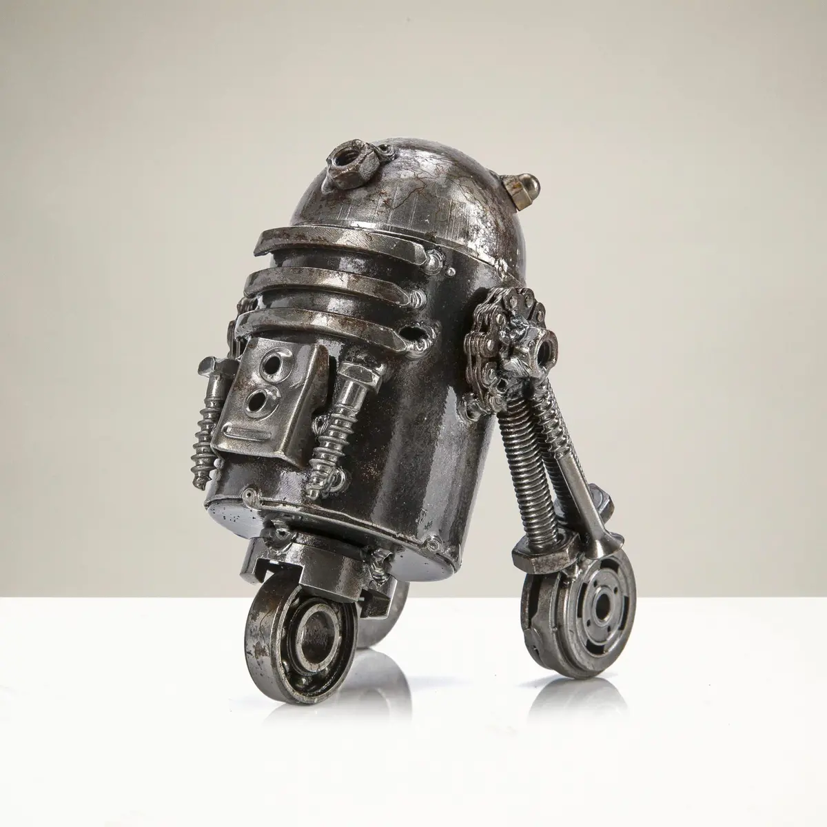 R2d2 Inspired Recycled Metal Sculpture 1