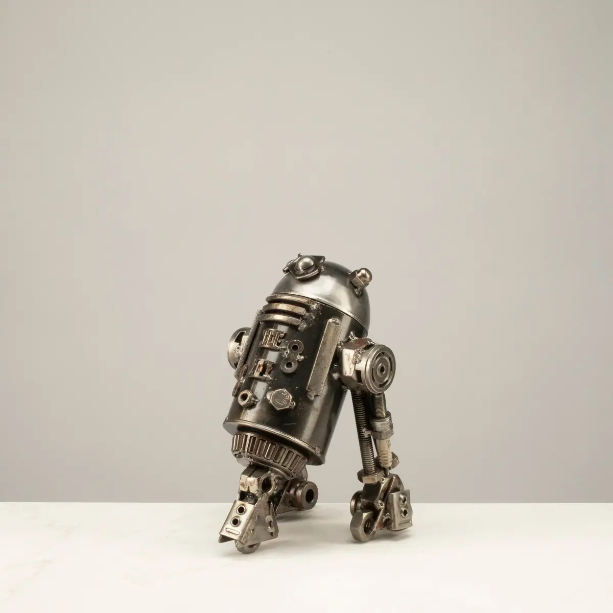 R2d2 Inspired Recycled Metal Sculpture 1