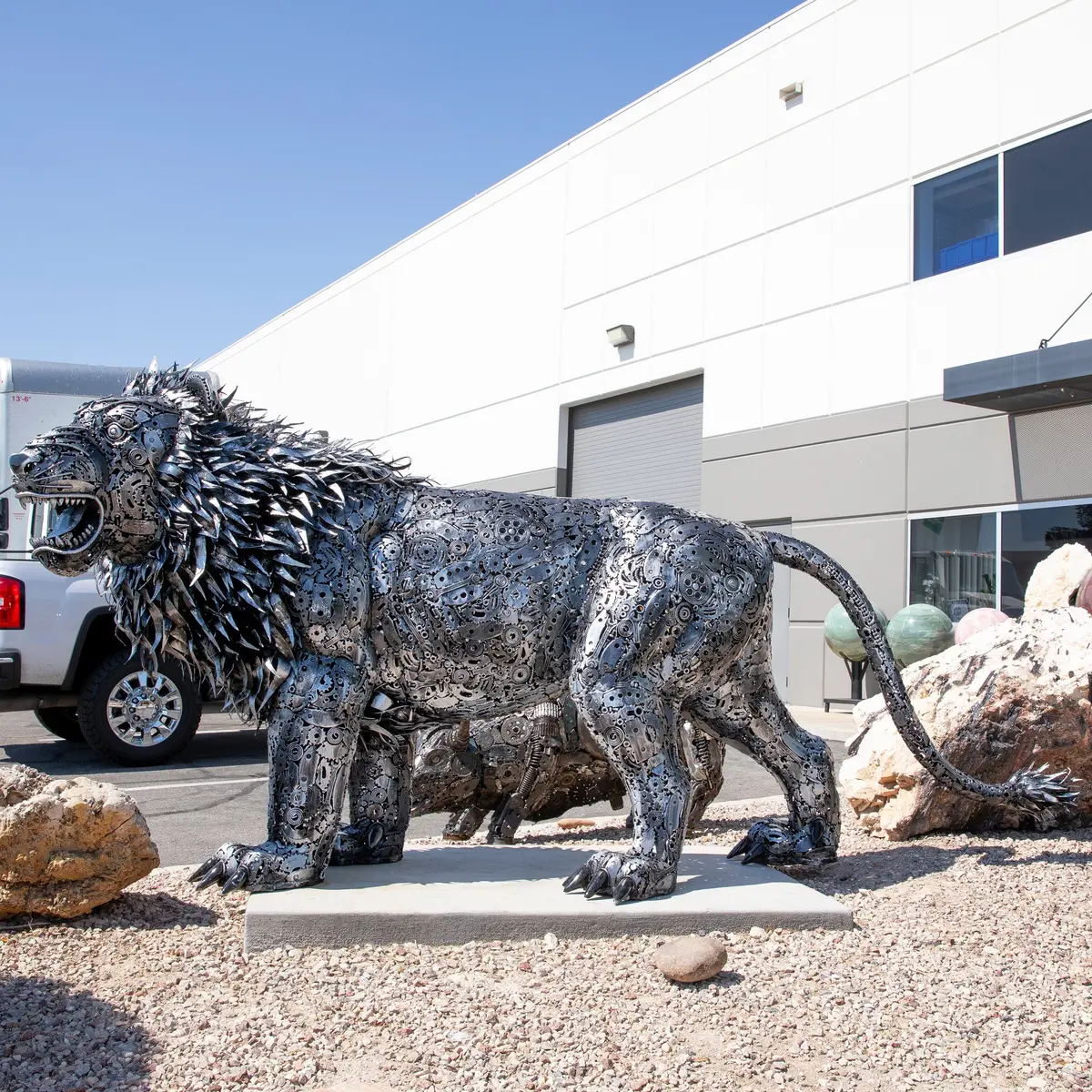 Roaring Lion Recycled Metal Sculpture 1