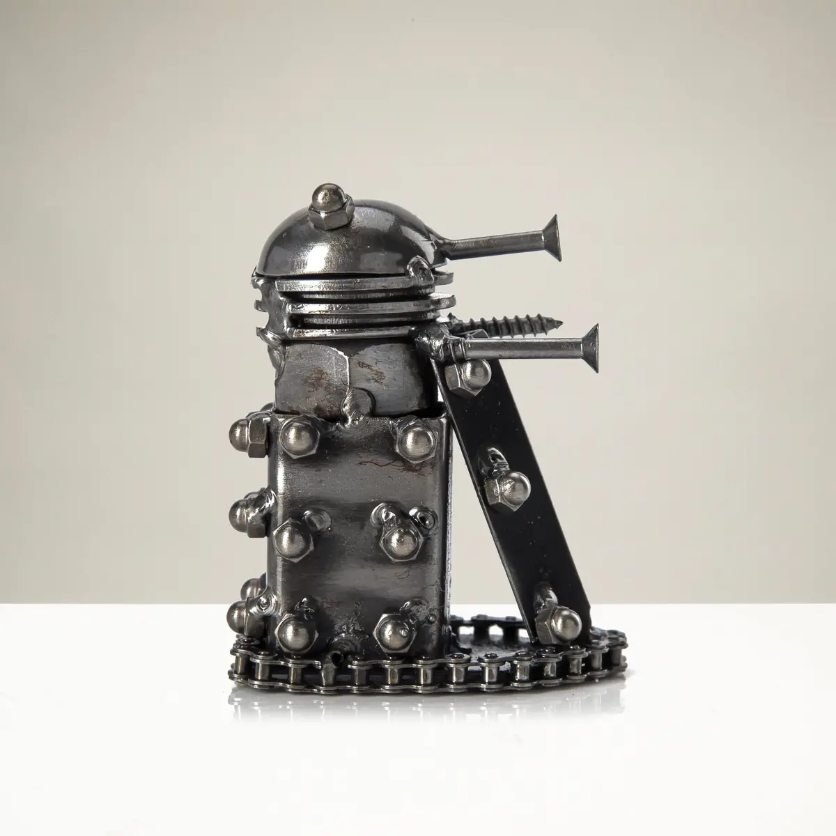 Small Dalek Inspired Recycled Metal Sculpture 1