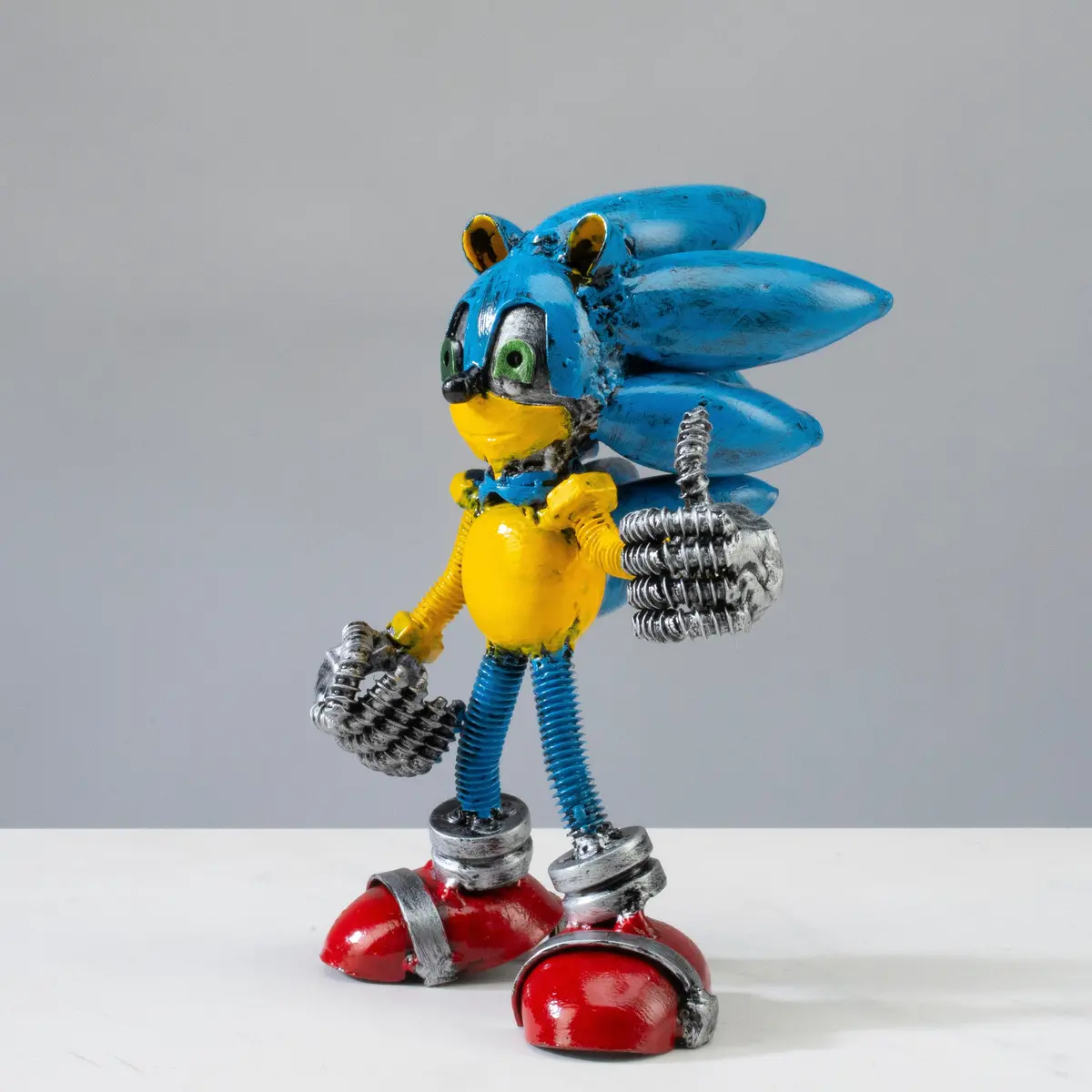 Sonic Inspired Recycled Metal Sculpture 1