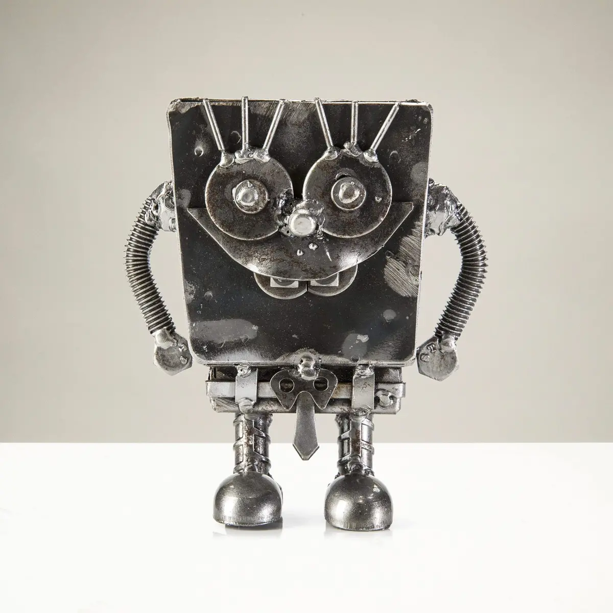 Spongebob Inspired Recycled Metal Sculpture 1