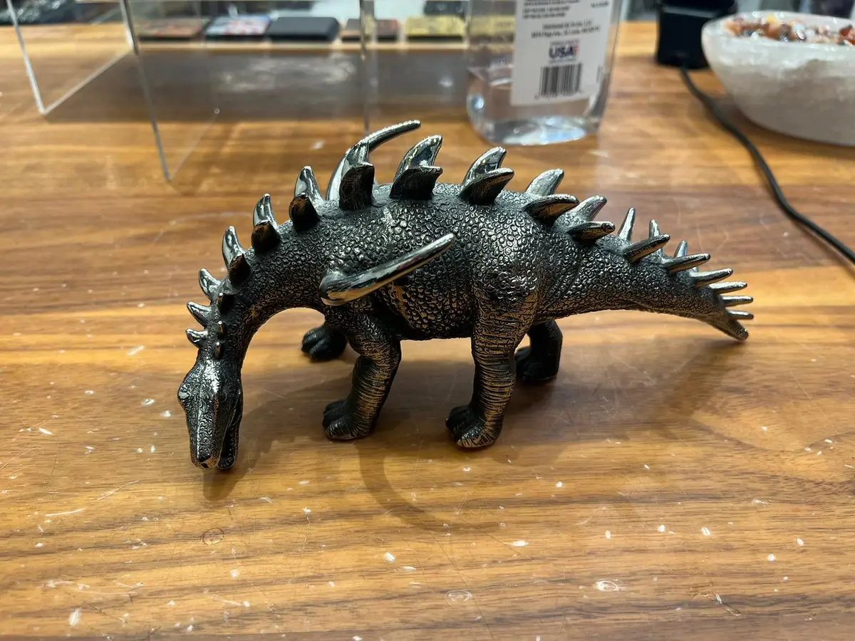 Stegosaurus Dinosaur Stainless Steel Hand Made Carving 1