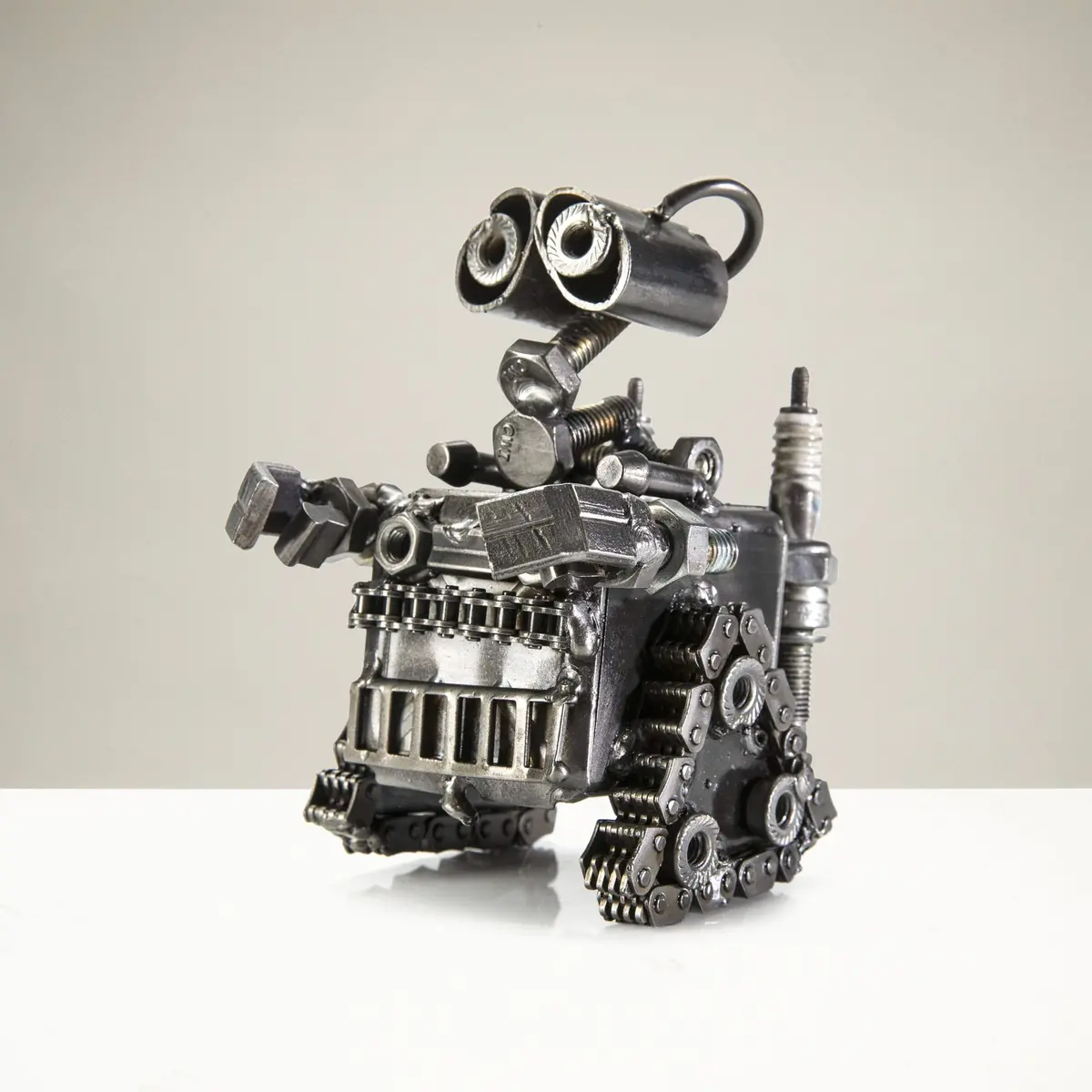 Wall-E Inspired Recycled Metal Sculpture 1