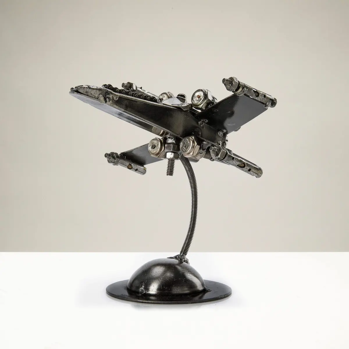 X-Wing Inspired Recycled Metal Sculpture 1