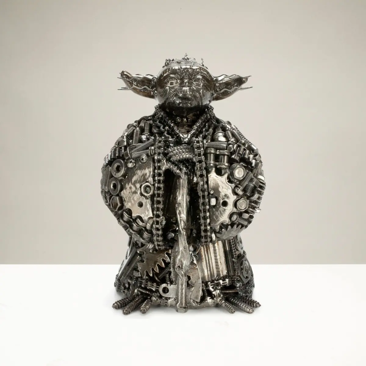 Yoda Inspired Recycled Metal Art Sculpture 1