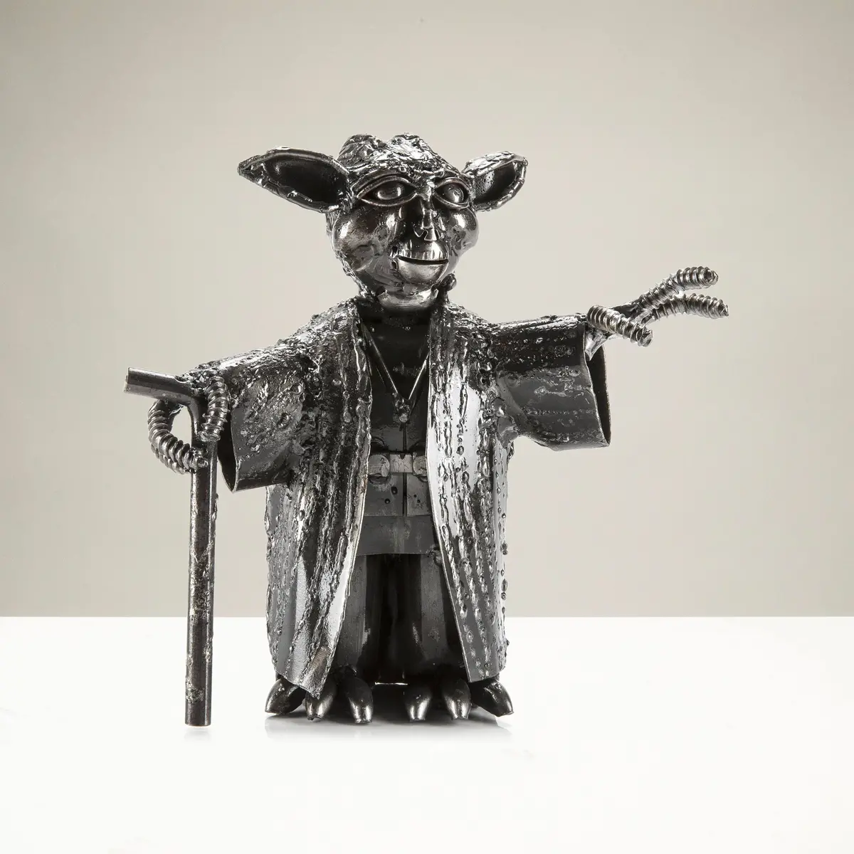 Yoda Inspired Recycled Metal Sculpture 1