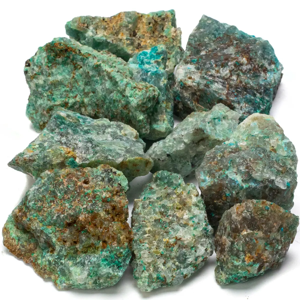 Rough Chrysocolla (10 Stone Bundle) 1