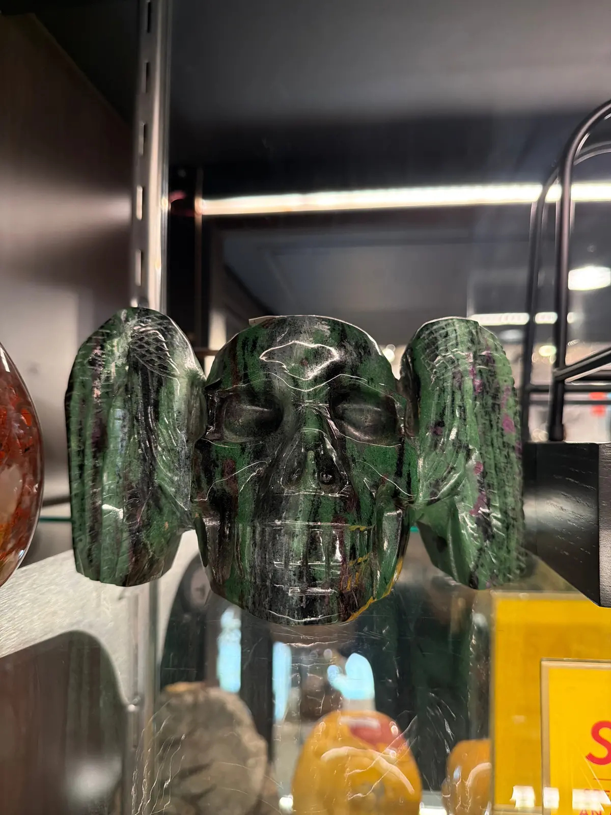 Ruby Zoisite Skull Carving 2.5" / 2,662G 1