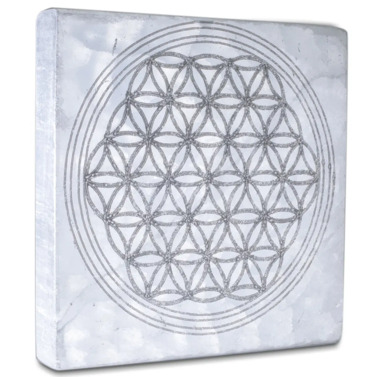 Geometric Selenite Crystal Charging Plate 1