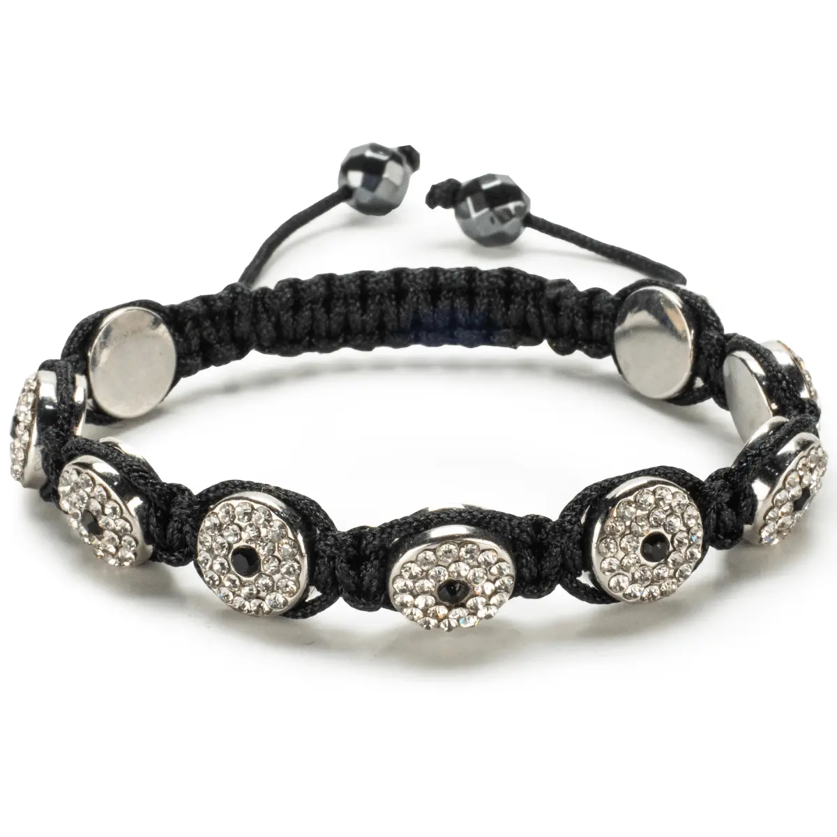 Clear Crystal Evil Eye Shamballa Bracelet 1