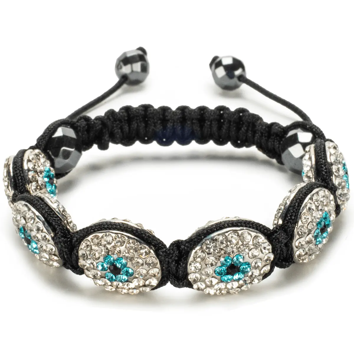 Clear Crystal Oval Shamballa Bracelet 1