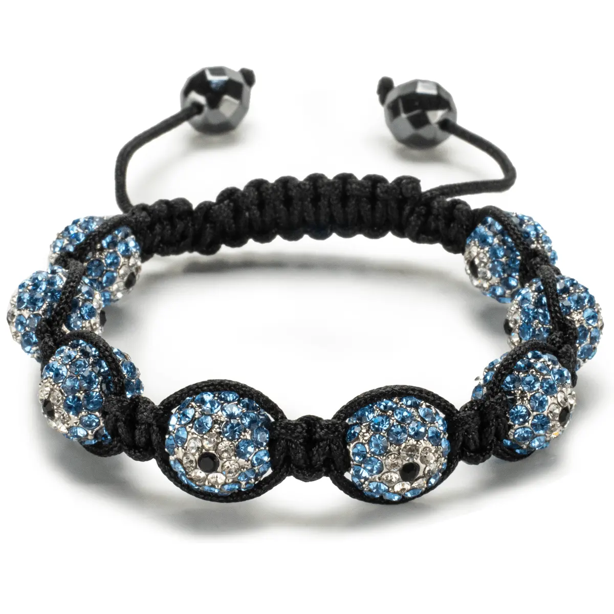 Light Sapphire Shamballa Evil Eye Crystal Bracelet 1